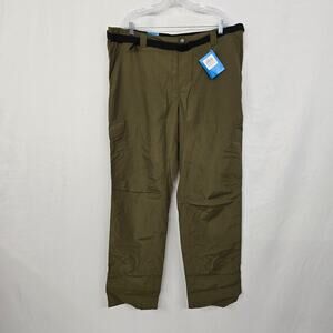 Columbia Cargo Omni-Shade Hiking Pants Men's 44 x 36 Olive Green Nylon 50UPF NWT